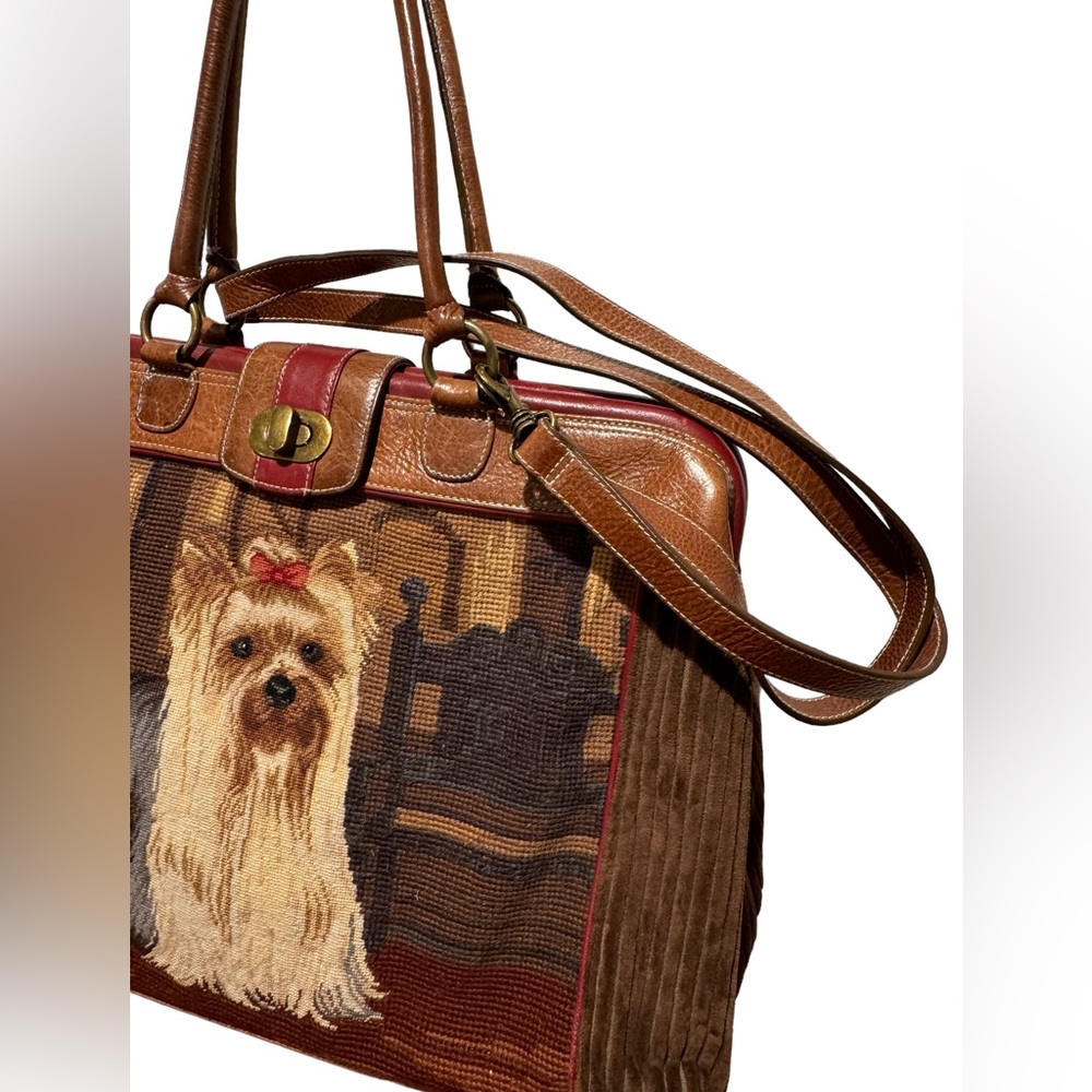 ISABELLA FIORE Yorkie Needlepoint Bag - Picture 4 of 15